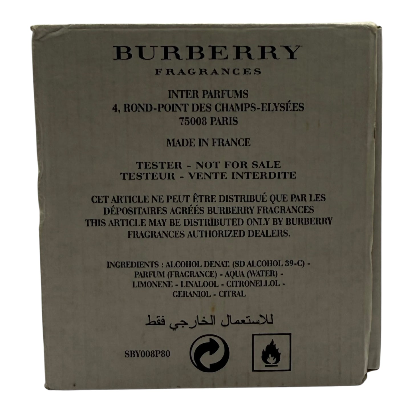 Burberry for Women - Burberry Summer 2010 EdT 100ml Tester