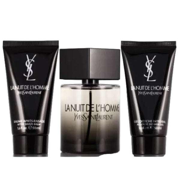 La Nuit de L'Homme Eau de Toilette 3-pc Gift Set (2018 Formulation)